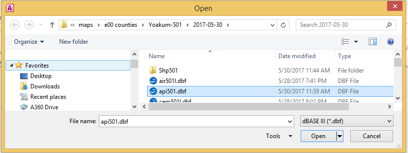 Open the DBF File Directly