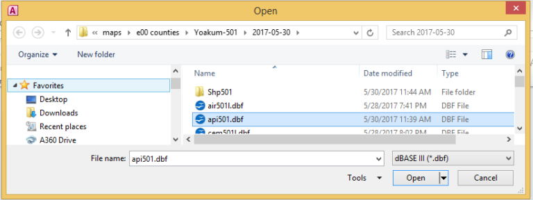 open dbf file open dbf file
